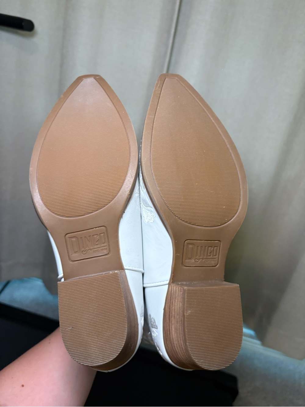 Dingo White Take a Bow Cowboy Boots - Picture 7 of 9